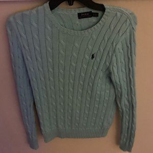 Ralph Lauren gorgeous cable knit sweater mint green size small